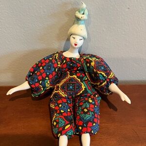 Vintage Signed Marie Paule Rigodone Porcelain Doll Figurine Hand Painted Face